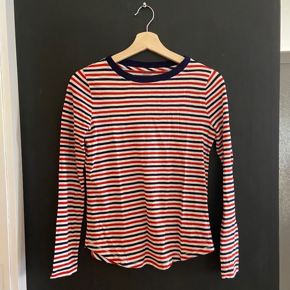 Madewell Whisper Cotton Rib-Crewneck Long-Sleeve